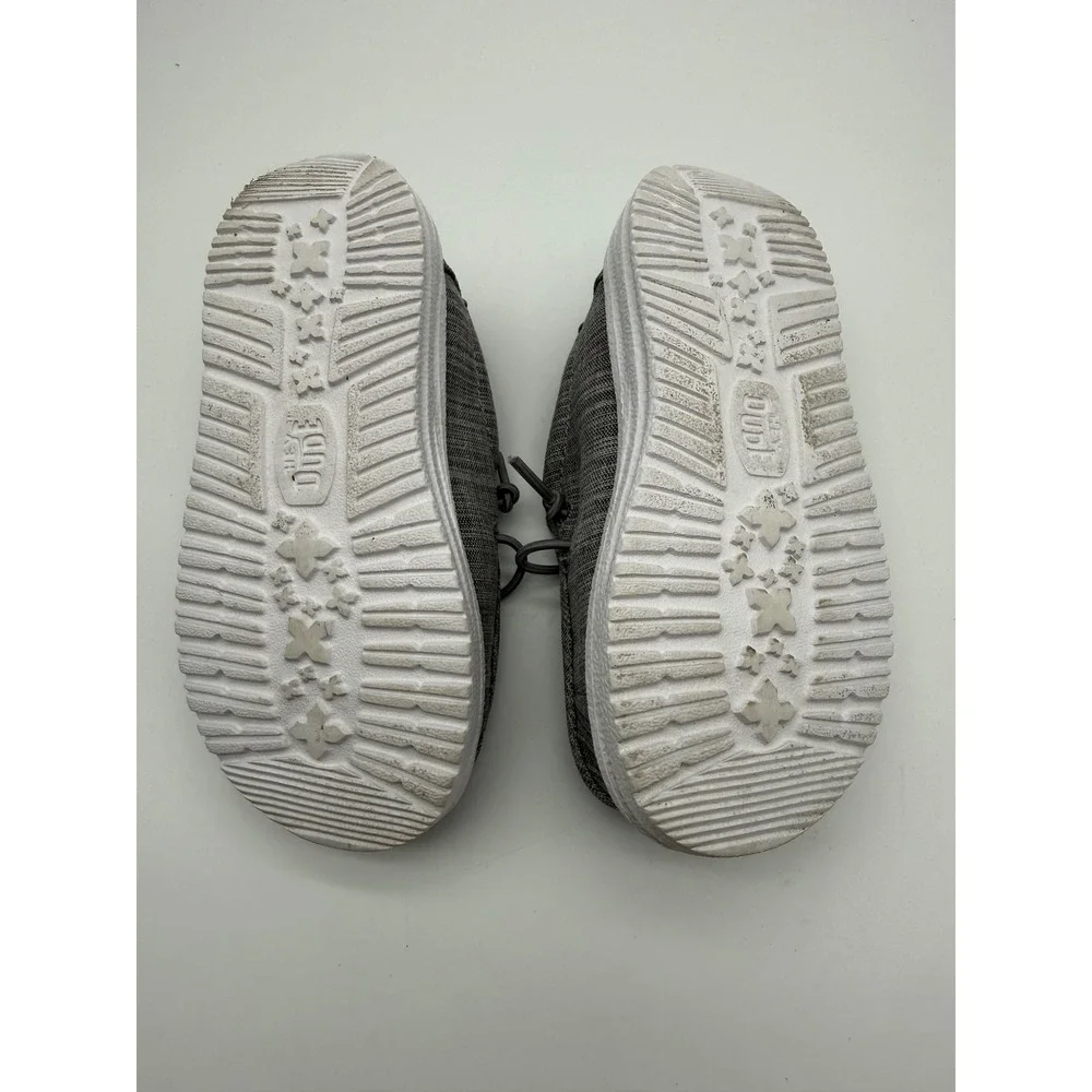 Hey‎ Dude Wally Toddler Blend Linen Stone Grey Slip On Loafers Shoes TD8